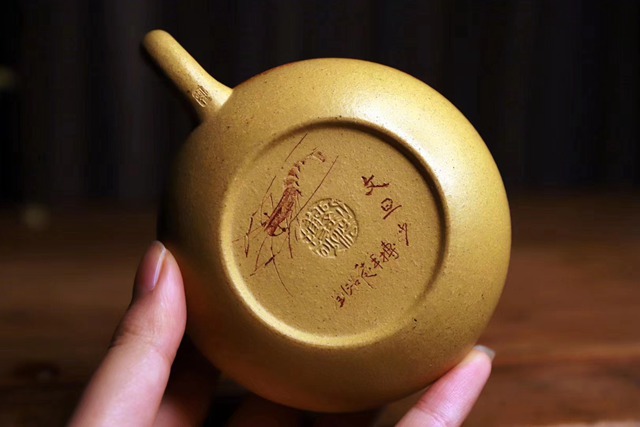 宜兴紫砂壶:【文旦】——刘浩(国家级工艺美术师)原矿顶级黄金段泥