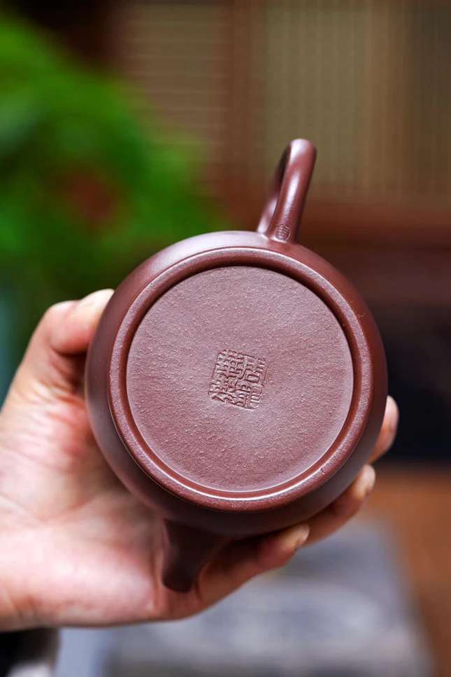 宜兴紫砂壶汉瓦周龙华国家级助理工艺师原矿底槽青300cc
