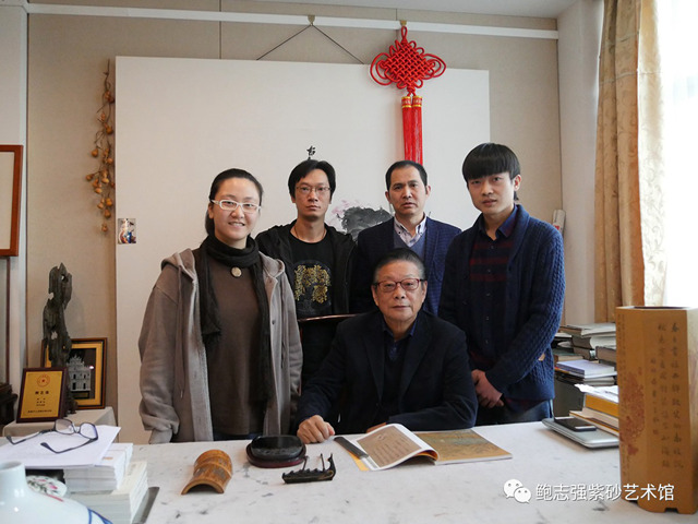 2017年11月 中国工艺美术大师鲍志强收蒋伟杰、马建、承诺、李民清为徒