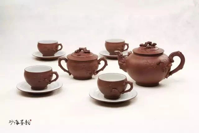 顾景舟的松鼠葡萄十头咖啡茶具套组